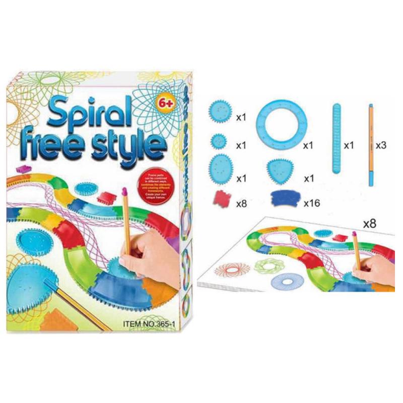 1 Set Van Art Schilderen Template Caleidoscoop Puzzel Onderwijs Briefpapier Ovale Opstellen Diagram Multifunctionele Art Schilderen Heerser: 01