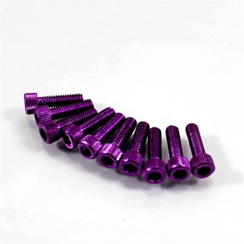 Autocollants crous de moto moto 6MM | style unique de voiture, décalcomettes de moto, vis fixes, accessoires de scooter moto rcycle boulons vis de moto 10 pièces: VIOLET