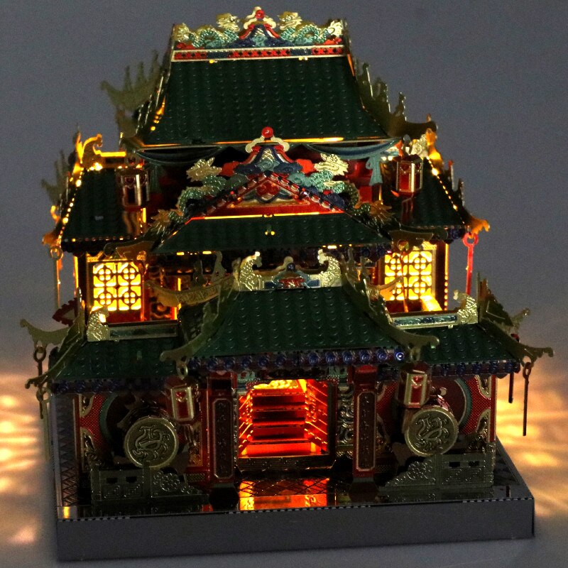 Diy Doll House Zhonghua Street Series Metal Mosaic Chinese Architectural Model Jingwumen Silk And Satin Shop