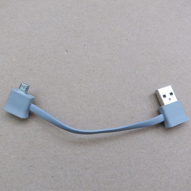 13 cm Oplaadkabel D + D-Kortgesloten 2-pin micro USB Mobiele Netsnoer Plug Versterken