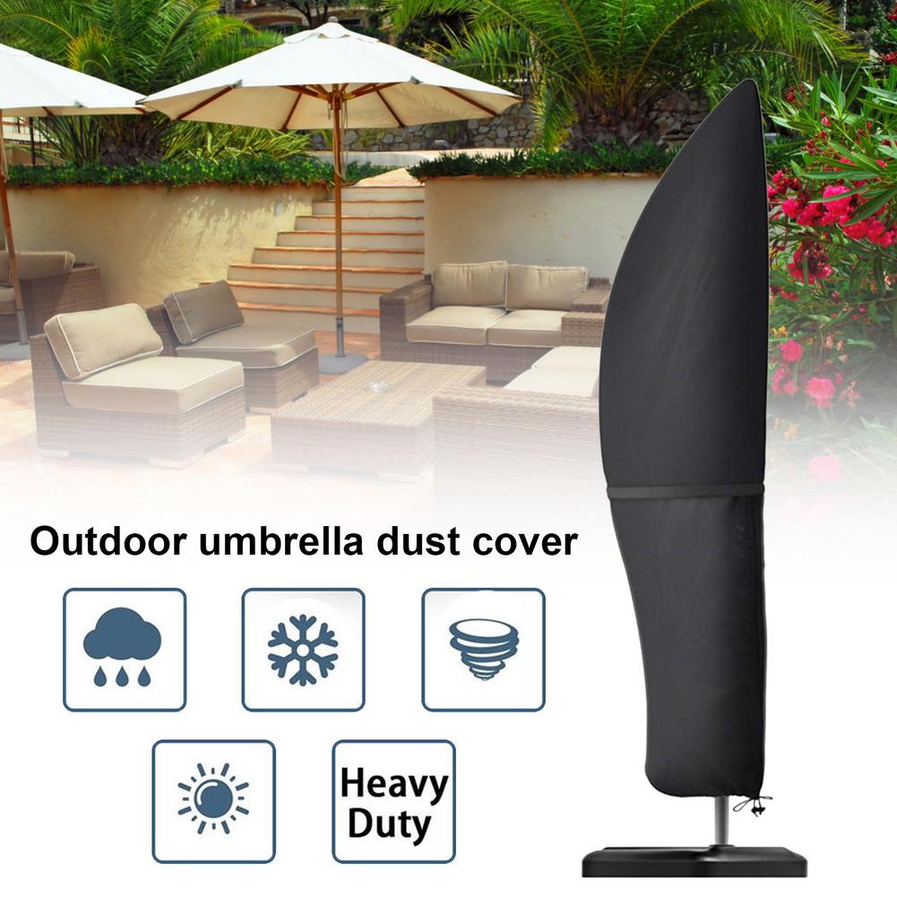 Waterproof Outdoor Parasol Cantilever Rain Cover Outdoor Garden Patio Windproof Sunshade Protection Umbrella Cover