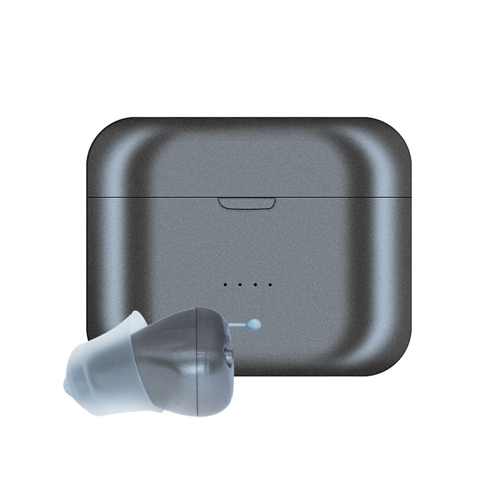 Genopladelige høreapparater  sr81 digitale audifonos 8- kanaler justerbar tone ministørrelse usynlig ørelydsforstærker til døvhed: Sr81- grafitgrå-l