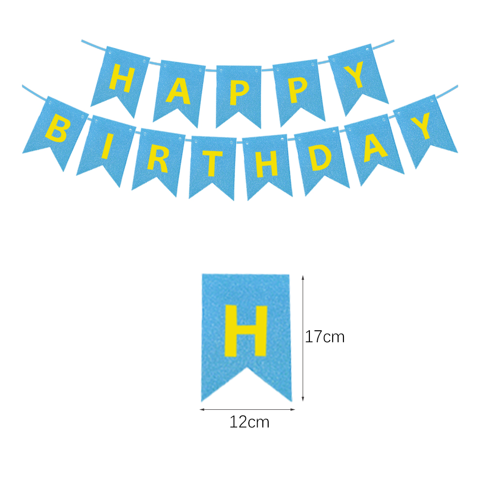 Banner de feliz cumpleaños, decoración de de cumpleaños, serpentinas, guirnalda, bandera, adorno de jardín para sala de estar, banderines de escena para niños y adultos: verde