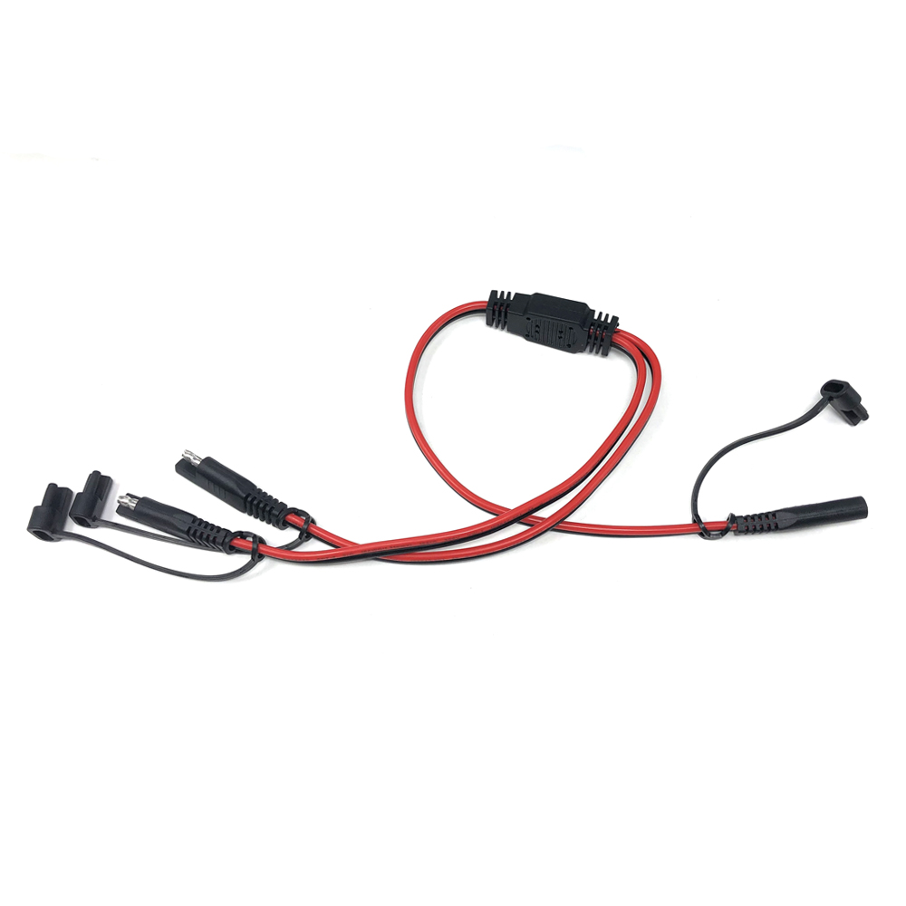 SAE kabel splittera złącze SAE SAE moc automatycznymobilowy kabel adapter 1 robić 2 SAE kabel przedłużający osłona przeciwpyłowa 14AWG 60cm szelki