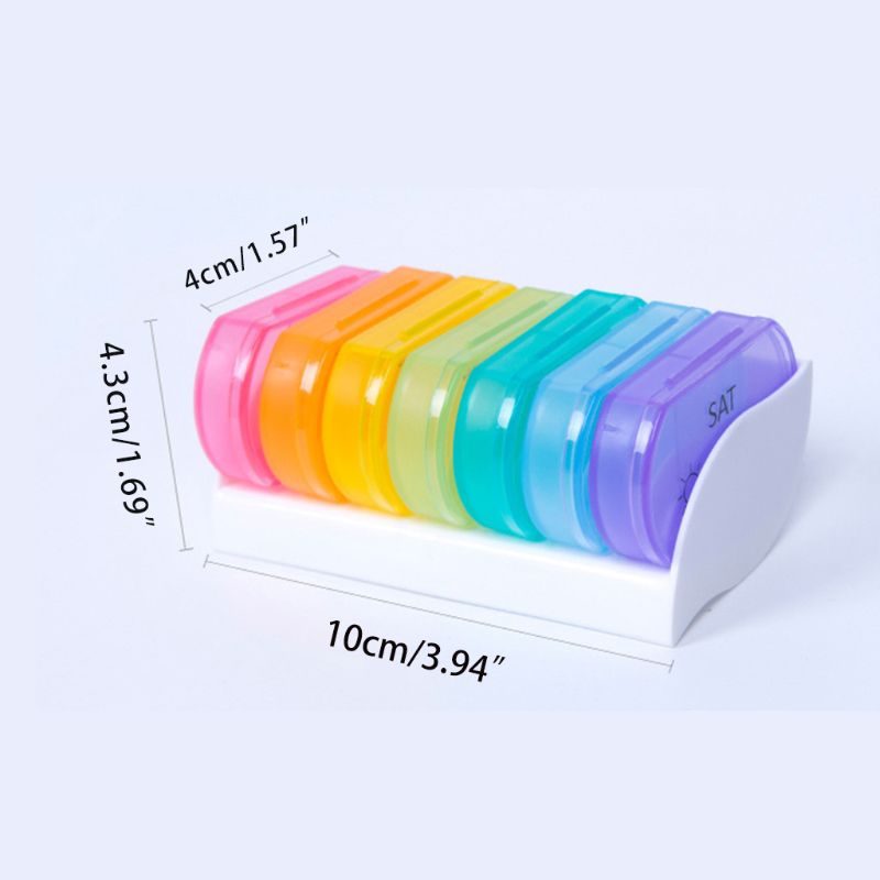 14 gitre ugentlig opbevaring pille 7 dage medicin bakke vitamin tablet taske boks organisator