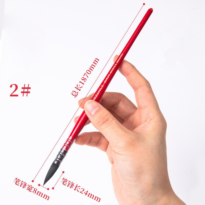 Penna per acquerello penna per Mocio penna per pittura professionale dipinta a mano penna per scoiattolo linea di ganci a punta impostato di pennelli per acquerelli: 02