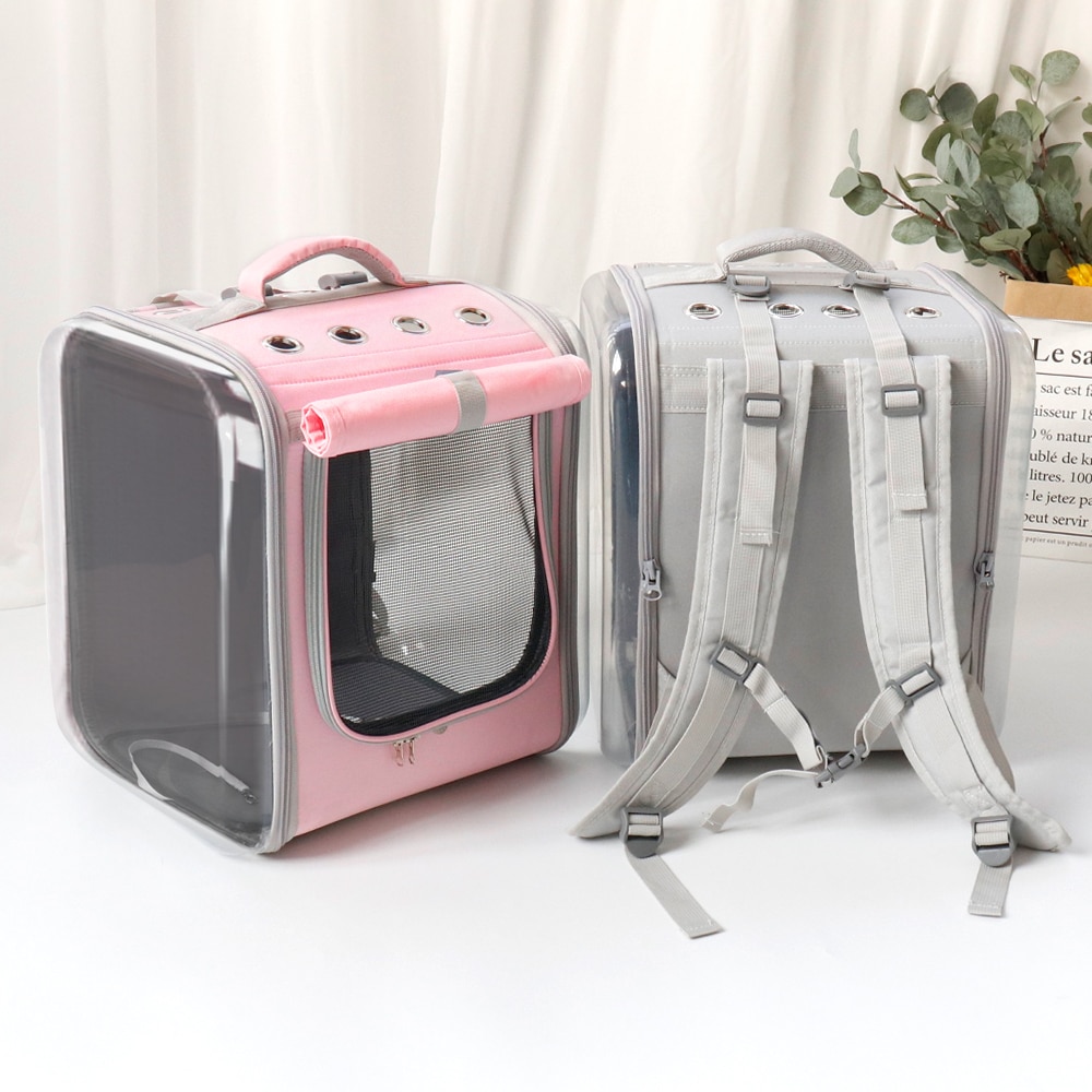 Mochila de hombro transpirable para gato o mascota, bolsa porta animales para viaje al aire libre con perros pequeños o gatitos, ideal para embalaje portátil de suministros