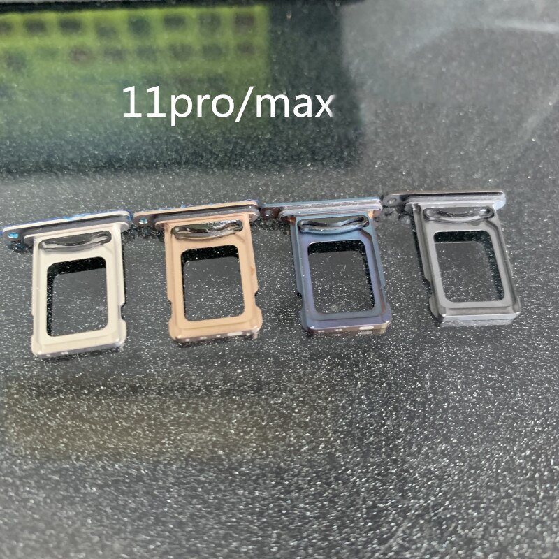 Single/ Dual For iPhone 11 Pro Sim Card Tray Slot for iPhone 11pro Max with free Open Eject Pin Key Can print IMEI