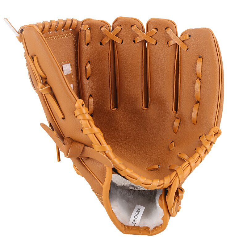 Rechterhand Batting Baseball Handschoen Mannen Lederen Softbal Honkbal Handschoen Apparatuur Lederen Guantes De Beisbol Sportkleding BJ50ST: Chocolade / 11.5 inches