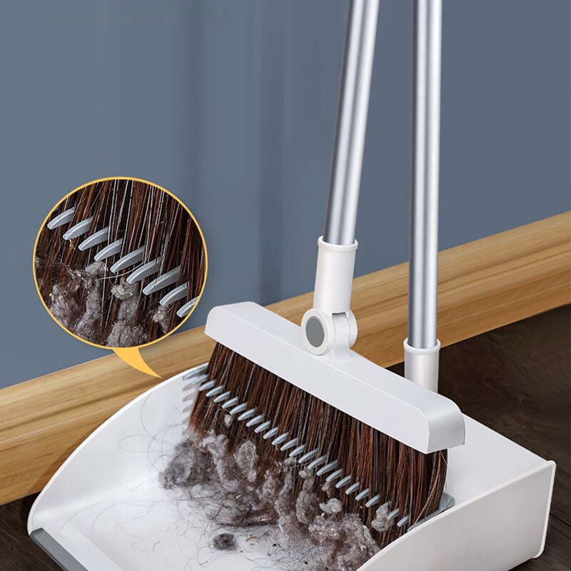 Broom Set Household Broom Combination Single Hair Sweeping Artifact Non-Stick Hair Vertical Large Broom Dustpan: Default Title
