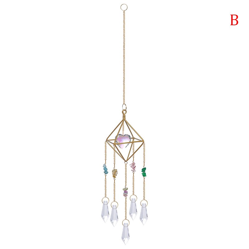 Sun Catchers Crystal Pendant Light Catcher Rainbow Chaser Hanging Wind Chimes: B
