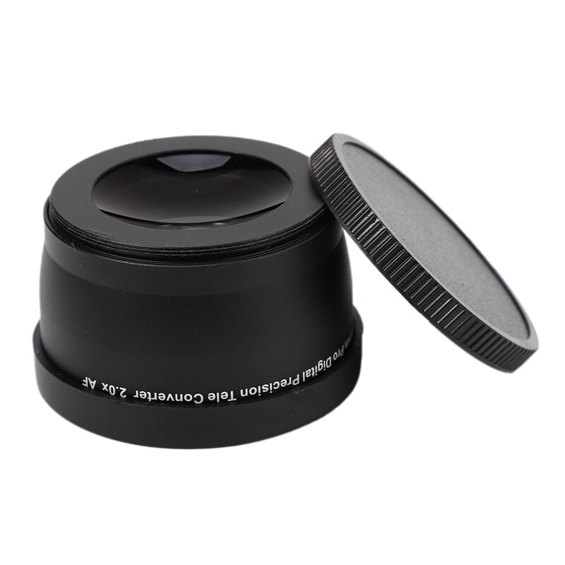 NEWYI 58mm 2.0X téléobjectif pour appareil photo numérique DSLR pour appareil photo et caméscope à fils avant