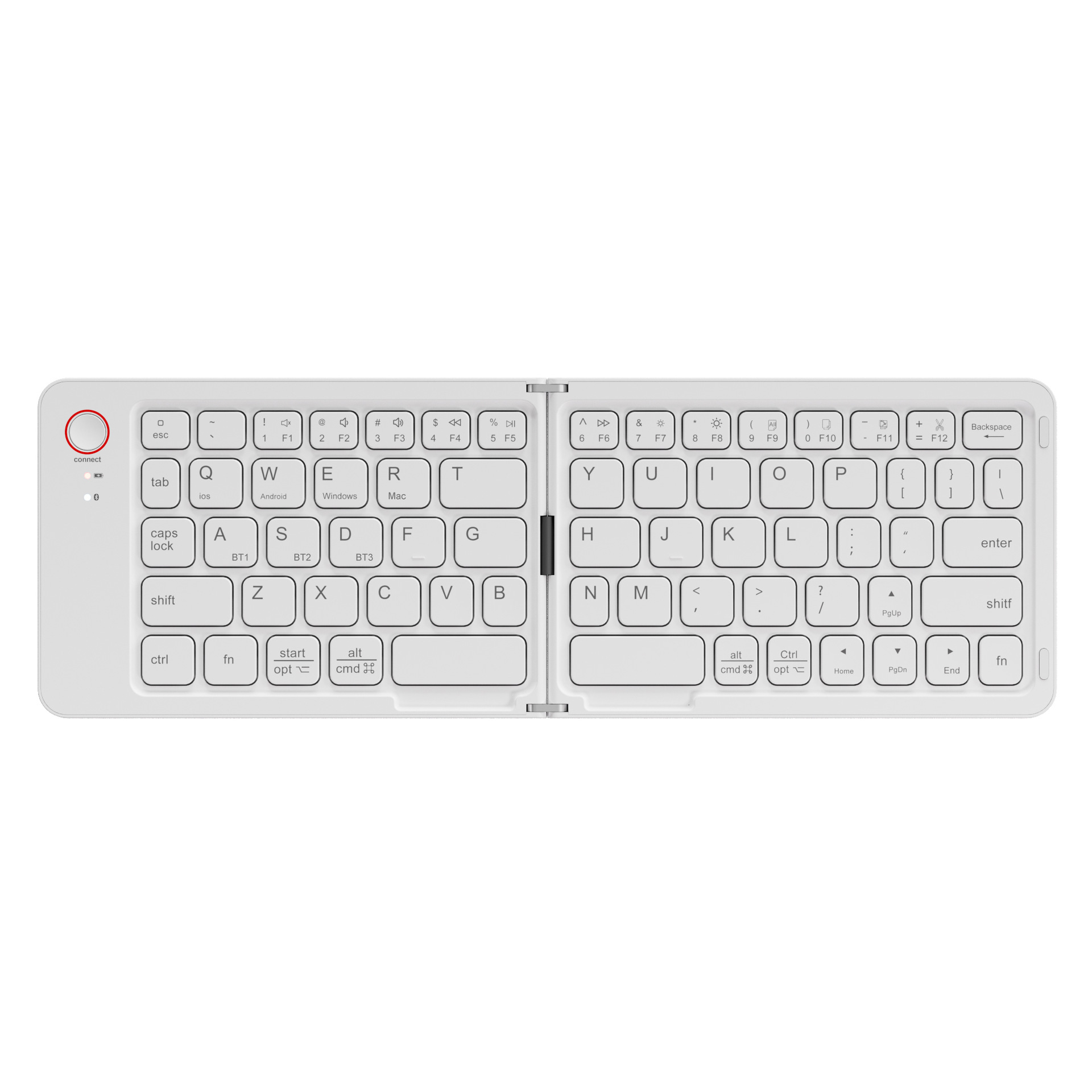 Russisch/Hebräisch/Spanisch/Portugiesisch/Koreanische Klapptastatur Bluetooth-Tastatur tragbar für Tablette iPad PC Android IOS Fenster