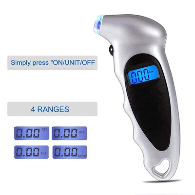 Digitale Auto Reifen Reifen Luft Manometer Meter LCD Anzeige Manometer Barometer Tester für Auto Lkw Motorrad