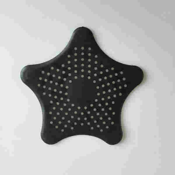 Siliconen Afvoer Haar Catcher, Gootsteen Zeef Badkamer Douche Sink Stopper Putdeksel Haar Val, Filter Voor Keuken: Black