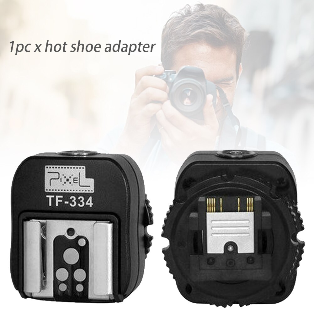 TF 334 Black With Pc Port Shoe Adapter Studio Light Aluminum Alloy Camera Flash Accessory Converter Mount For Sony A7 RX1