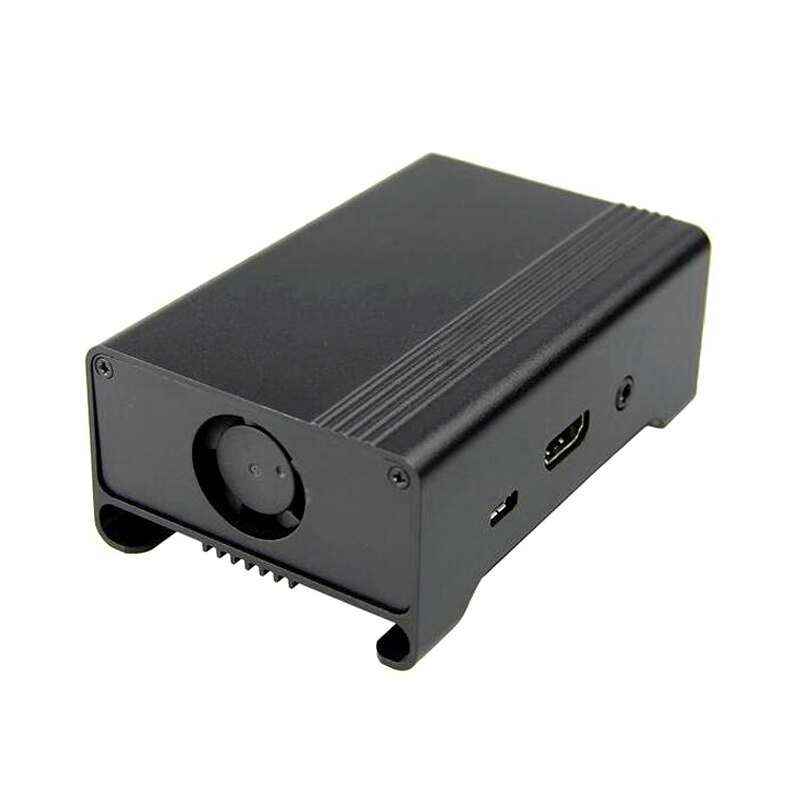 Raspberry Pi 3 Model B+ Aluminum Case with Cooling Fan Black Sliver Aluminum Alloy Enclosure Box Cover Shell for Raspberry Pi 3