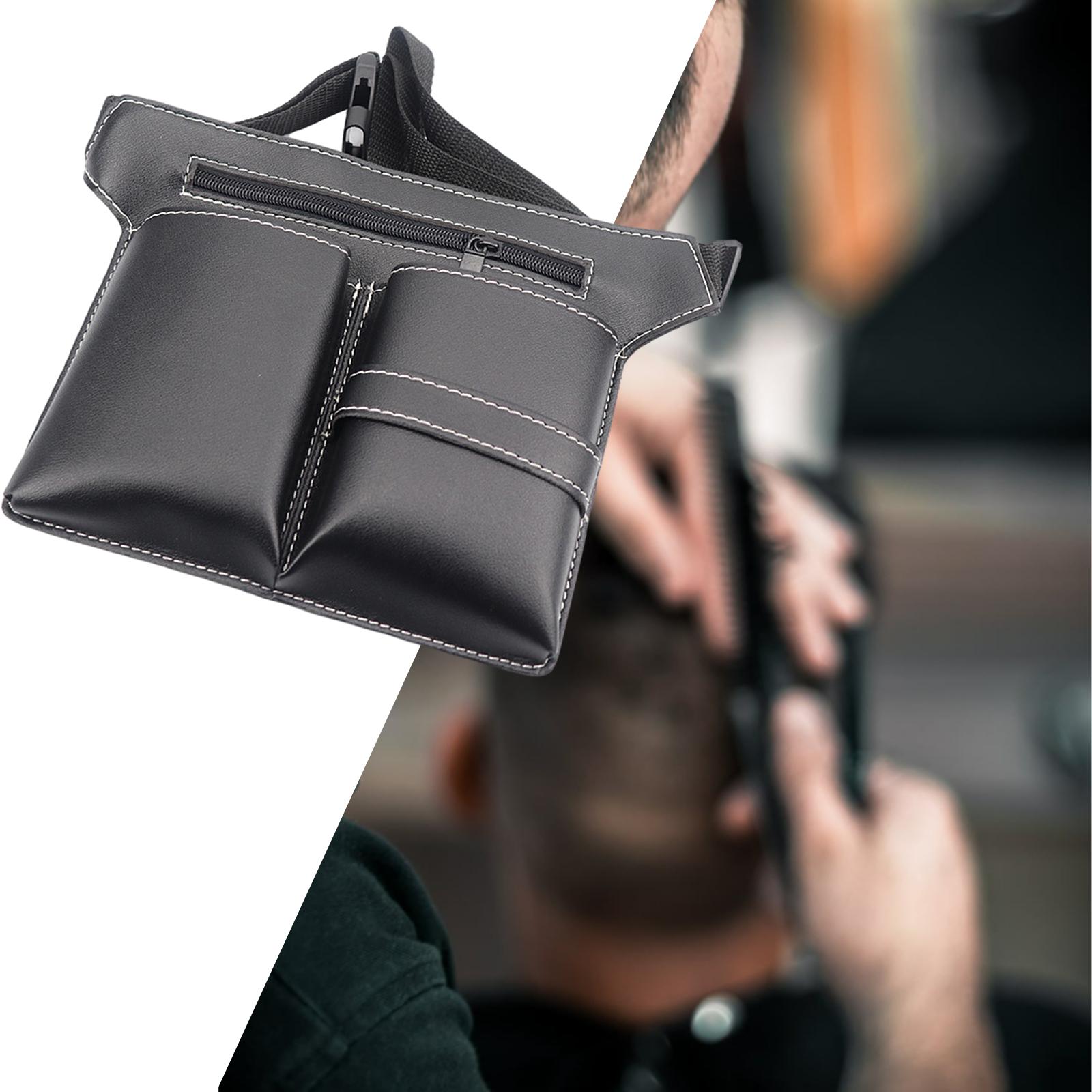 Haar Schere Halfter PU Leder Schwarz mit Taille Gürtel Haar Stylist Werkzeuge Tasche für Kamm Haar Stylist Salon Barbier