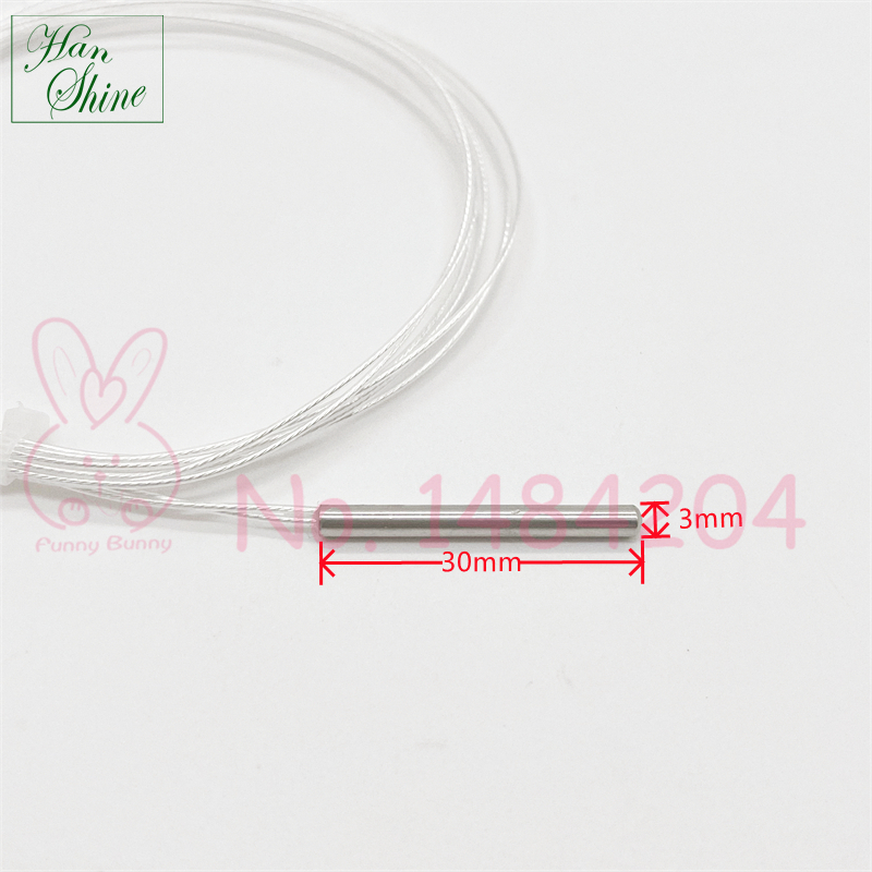 5 PCS Rtd Pt100 Probe 3mm * 30mm 1m 2m 5m 2 Wire High Temperature Sensor -50~200 °C Platinum Resistance PT 100 Temp Detector