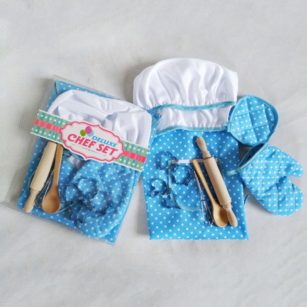 Traje de cocina de protección ligero para niños, 7 piezas, educativo, completo, no tóxico, duradero
