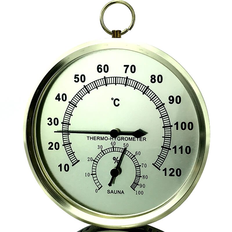 Sauna termometer rustfrit stål sag damp sauna rum termometer hygrometer bad og sauna indendørs udendørs brugt: 03