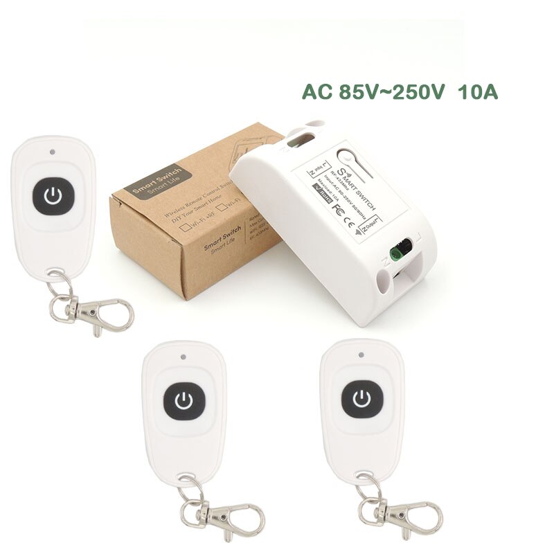 433MHz AC 220V télécommande 10Amp 2200W 1CH relais récepteur et émetteur interrupteur pour éclairage lampe LED et système de porte: 1RC 3B