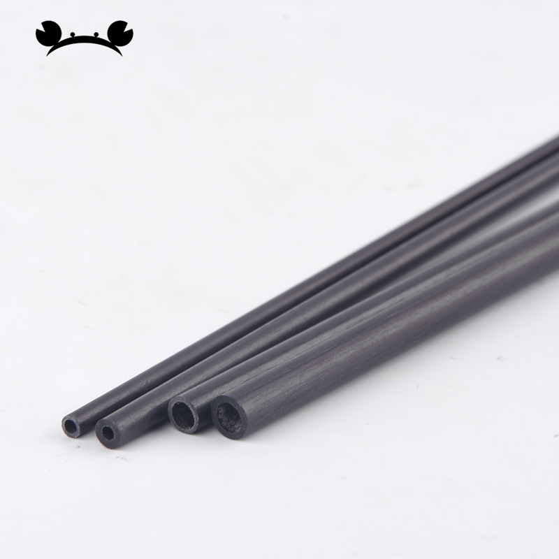 5 uds 2mm/3mm/4mm/5mm/6mm tubo hueco de fibra de carbono varilla de carbono para cometa RC avión aeromodelismo Material helicóptero tubo 200/400mm