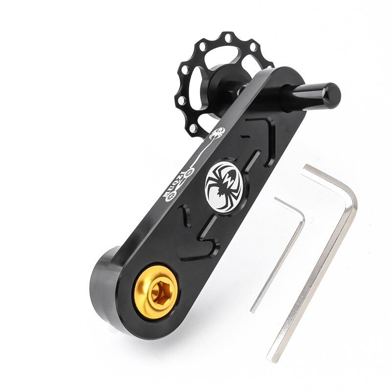 MUQZI – tendeur de chaîne à vitesse unique, Guide de chaîne vtt, garde de chaîne de vélo de montagne: Black