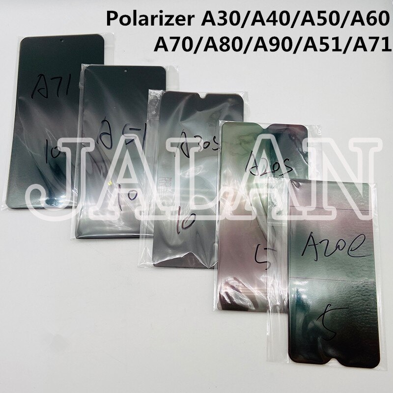 10pcs LCD Polarizer sticker For Samsung A10 A20 A30 A40 A50 A60 A70 M10 M20 M30 display screen polarizer film laminating