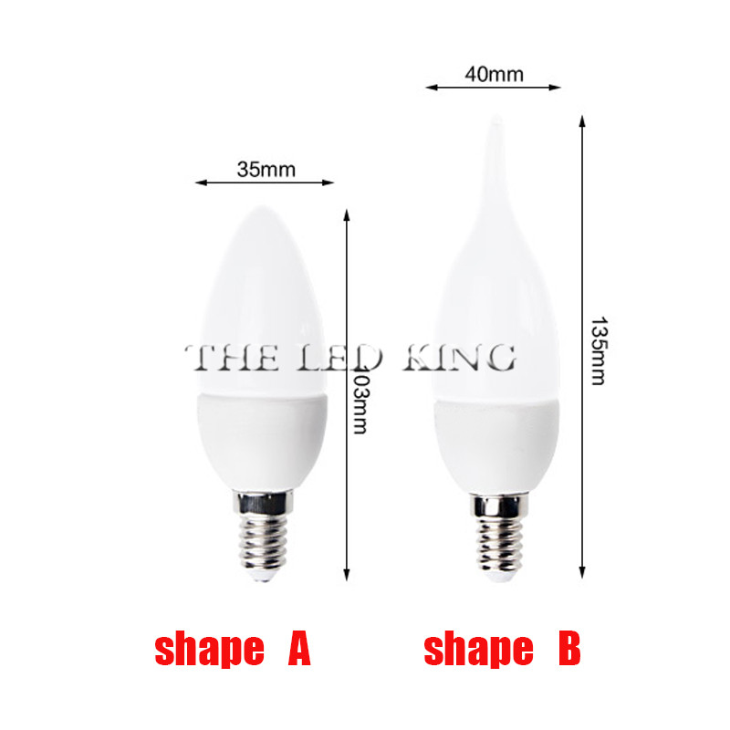 LED-Lampe, hohe Helligkeit, E14, 5 W, 7 W, 9 W, SMD 5730, Tageslicht-LED-Kerzenlampe, 220 VAC, Energiesparlampe, Bombilla LED E14