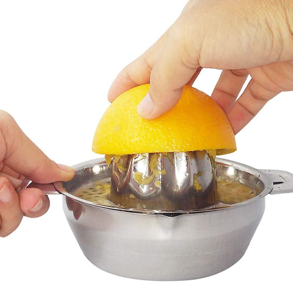Stainless Steel Citrus Juicer + Strainer Hand Squeezer Press Tool for Lemon Lime Orange Fruit