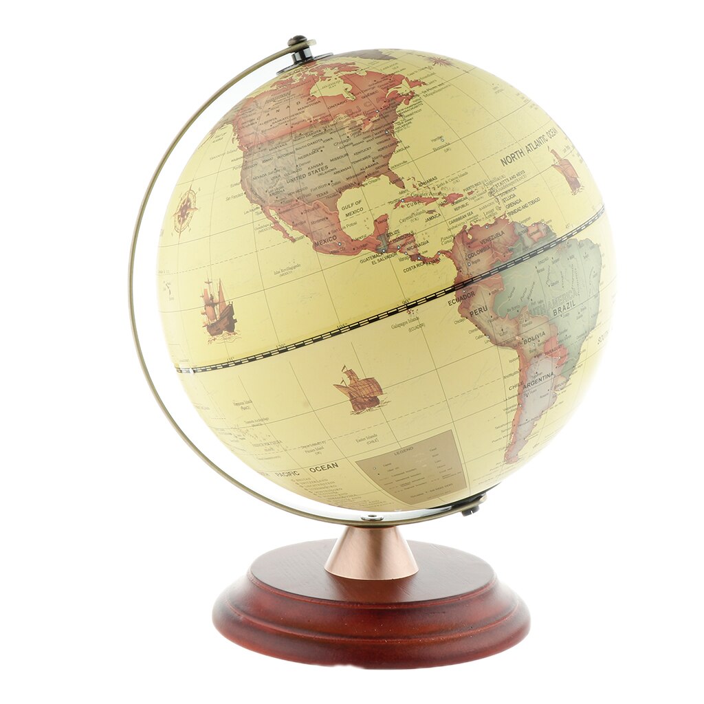 Wereldbol Atlas Kaart Met Swivel Stand Geografie Educatief Speelgoed Home Office Decor