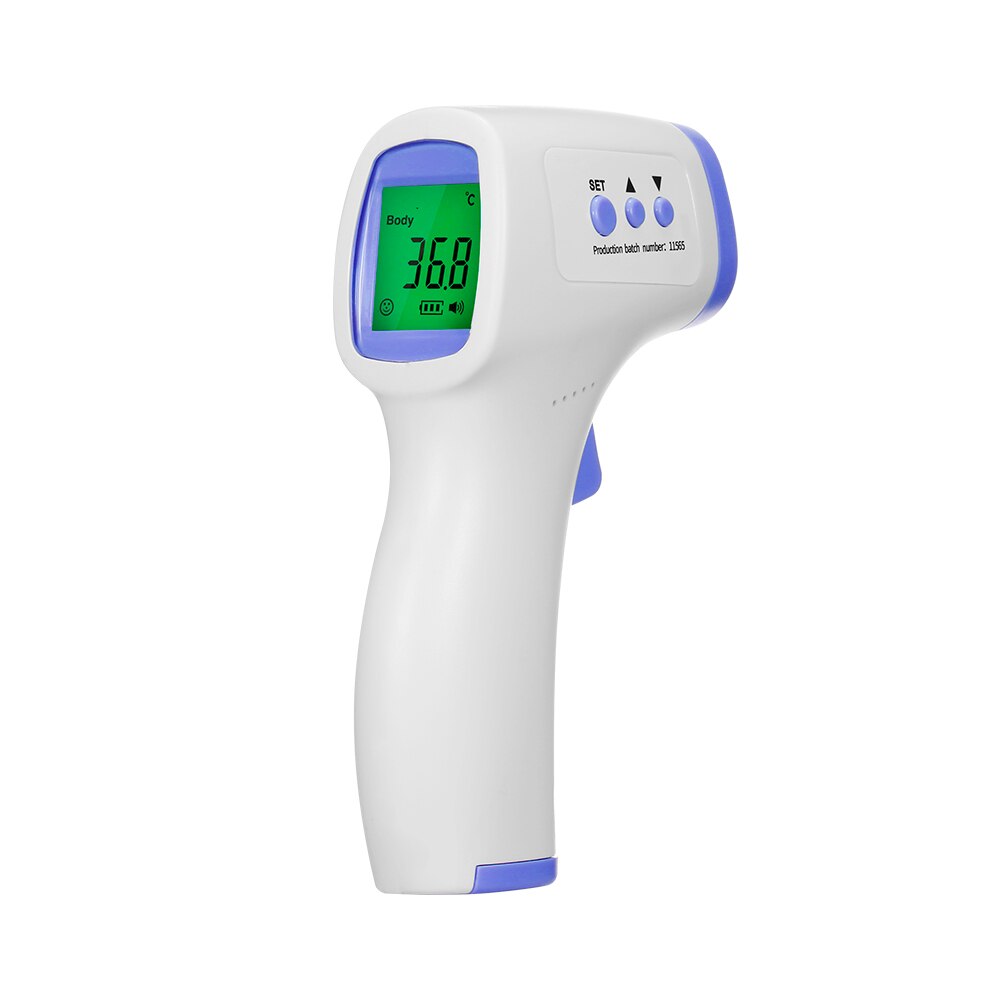 Handheld Electronic Thermometer Portable Forehead Thermometer High Precision Infrared Thermometer Non-contact Thermometer: Blue