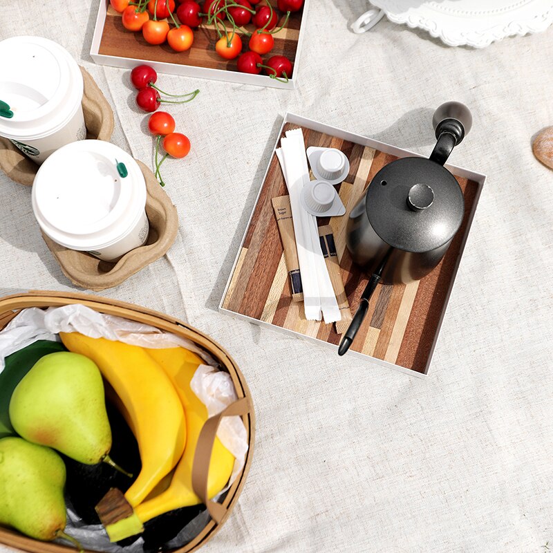 SWEETGO Picnic Tools Storage Plate Table Mat &amp; Picnic Basket Home Decoration Dessert Food Trays Camping Garden Party supplier