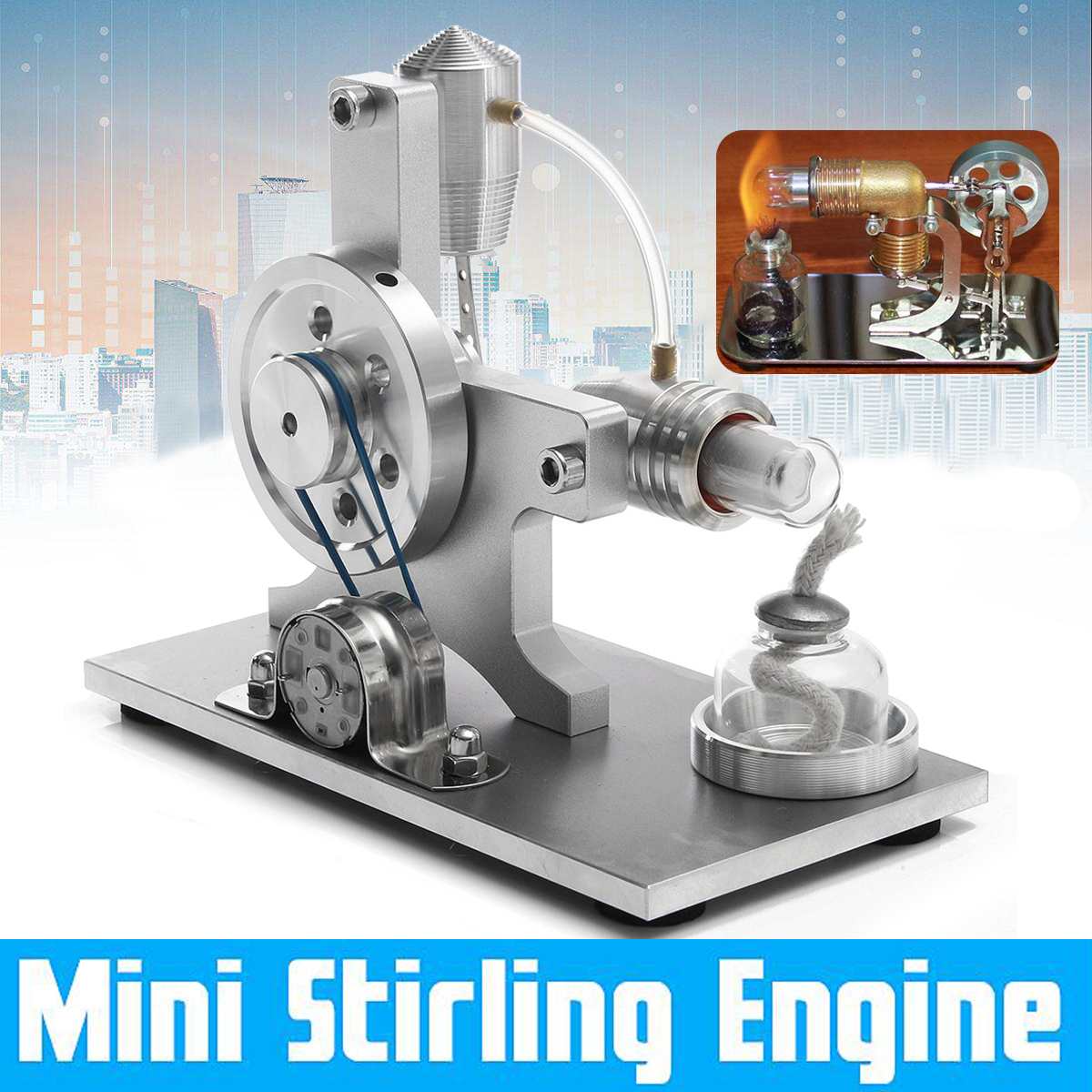 Luft stirling motor model elektrisk generator motor uddannelsesmæssig fysik eksperiment steam power legetøj