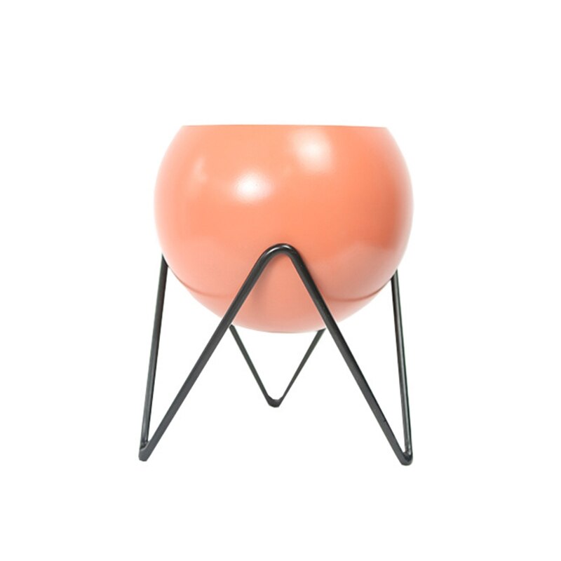 Balcony Round Flower Pot Basket Iron Railing Fence Hanging Potted Plant Rack Planter Stand Holder Garden Decoration: OR03