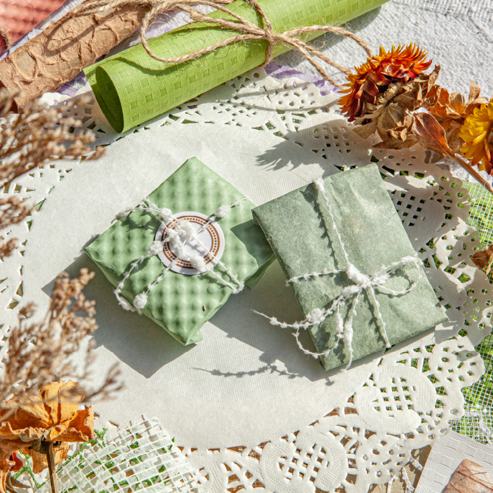 Mr. Paper 6 Style 16pcs/pack Light Retro Hollow Handbook Decorated Base Paper Blend Materials DIY Notebooks Dairy