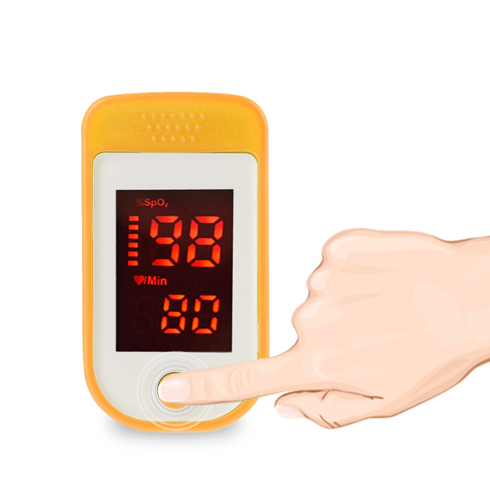 Bärbar fingeroximeter led digital fingertoppspulsoximeter för mätning av pulsfrekvens blodsyrgasmättnadsövervakning