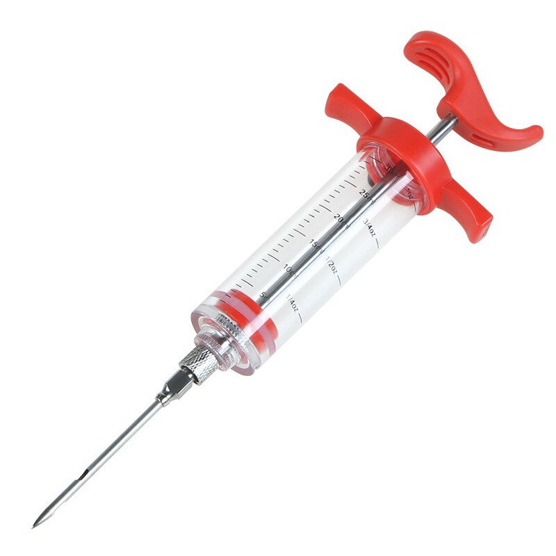 Spices cooking tools kitchen gadgets beef Flavor needle Turkey pork bbq steak meat sauces syringes marinades kitchen accessories: syringe Red