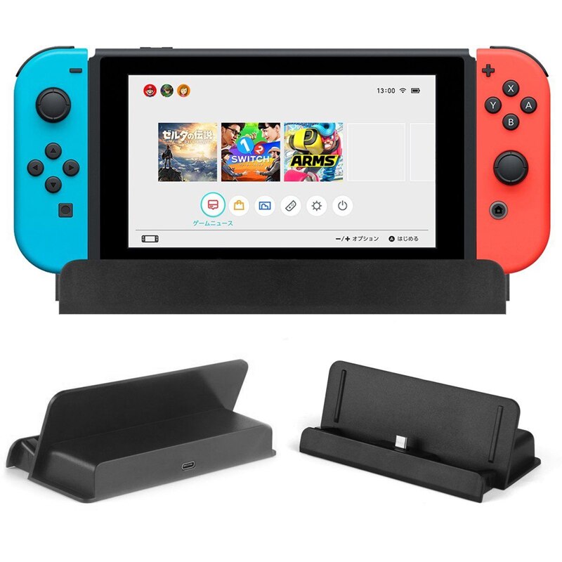 Usb type-c ladedockingstation holder til nintendo-switch