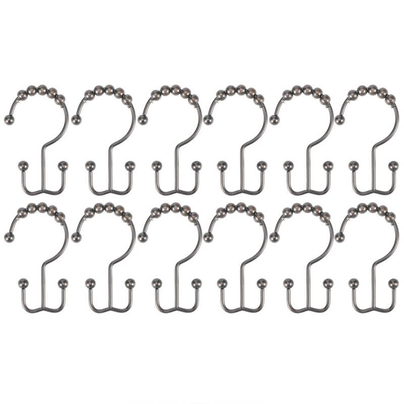 Shower Curtain Hooks Durable Shower Hooks Curtain Rings for Kitchen Home: Bronze
