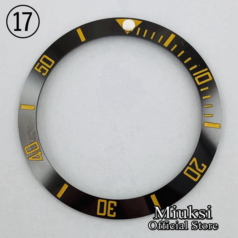 Miuksi ur dele 38mm keramik/titanium bezel indsats passer til 40mm urkasse: 17