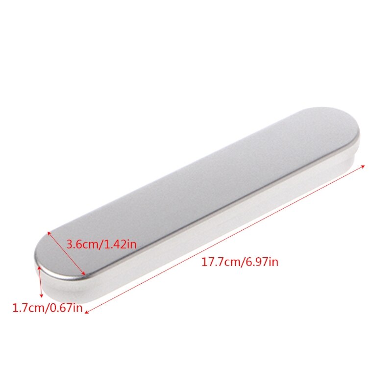 Plumier en aluminium argenté stylo boîte de rangement papeterie organisateur école utilisation de bureau