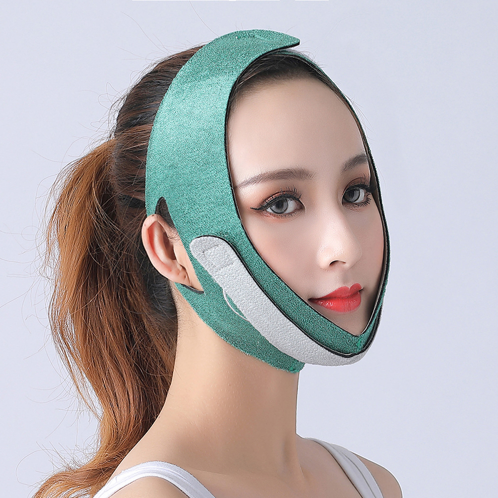 Elastisk ansigt v shaper sport ansigts slankende bandage skønhed kvinde tape bandage rem sport anti rynke dobbelt hage ansigt bandage