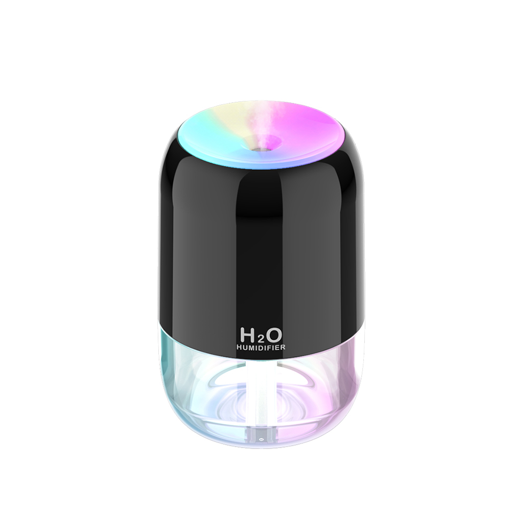Mini Nightlight Colorful Atmosphere Aromatherapy Machine USB Humidifier Bedroom Humidifier 300ml Air Purifier: Brick Red