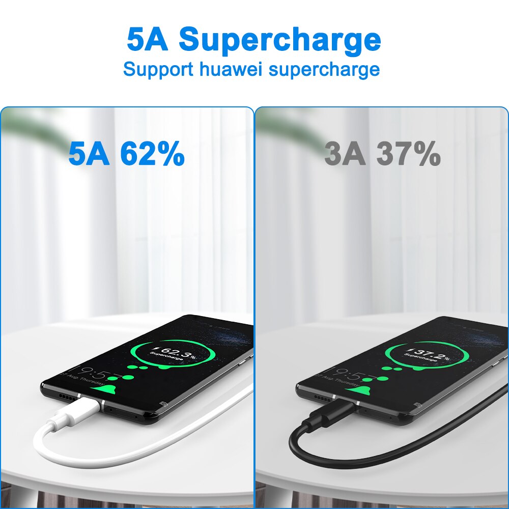 5A Super rapide chargeur câble USB 3.1 Type C câble 3 M 2 M 1 M QC3.0 pour Samsung S10 S9 Huawei P30 PRO Mate 20 ligne de transmission de données