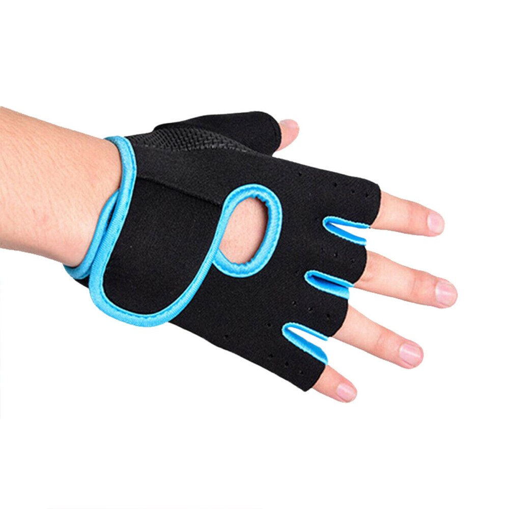 1 par masculino feminino ginásio metade dedo esportes fitness exercício luvas de pulso de treinamento anti-deslizamento resistência luvas de levantamento de peso novo
