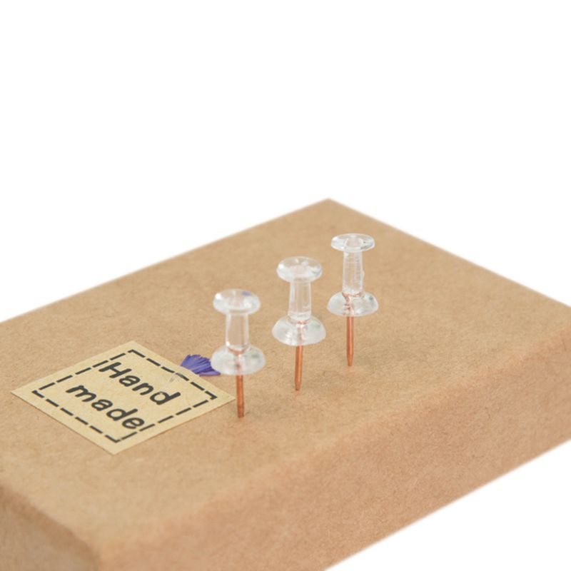 100pcs Transparent Rose Gold Push Pins Thumb Thumbtack Board Pins Drawing Photo Wall Studs Office School Supplies