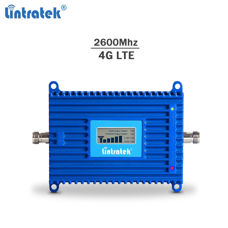 Lintratek powerful 4G signal booster 2600Mhz LTE signal repeater 70dBi 4G B7 mobile phone amplifier LCD display no antenna #5.4