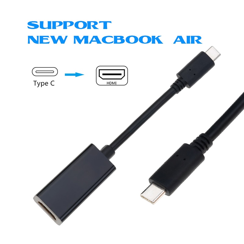 Kebidu Usb C Naar Hdmi Adapter 4K 30Hz Type C 3.1 Male Naar Hdmi Female Kabel Adapter converter Voor Usb C Naar Hdmi